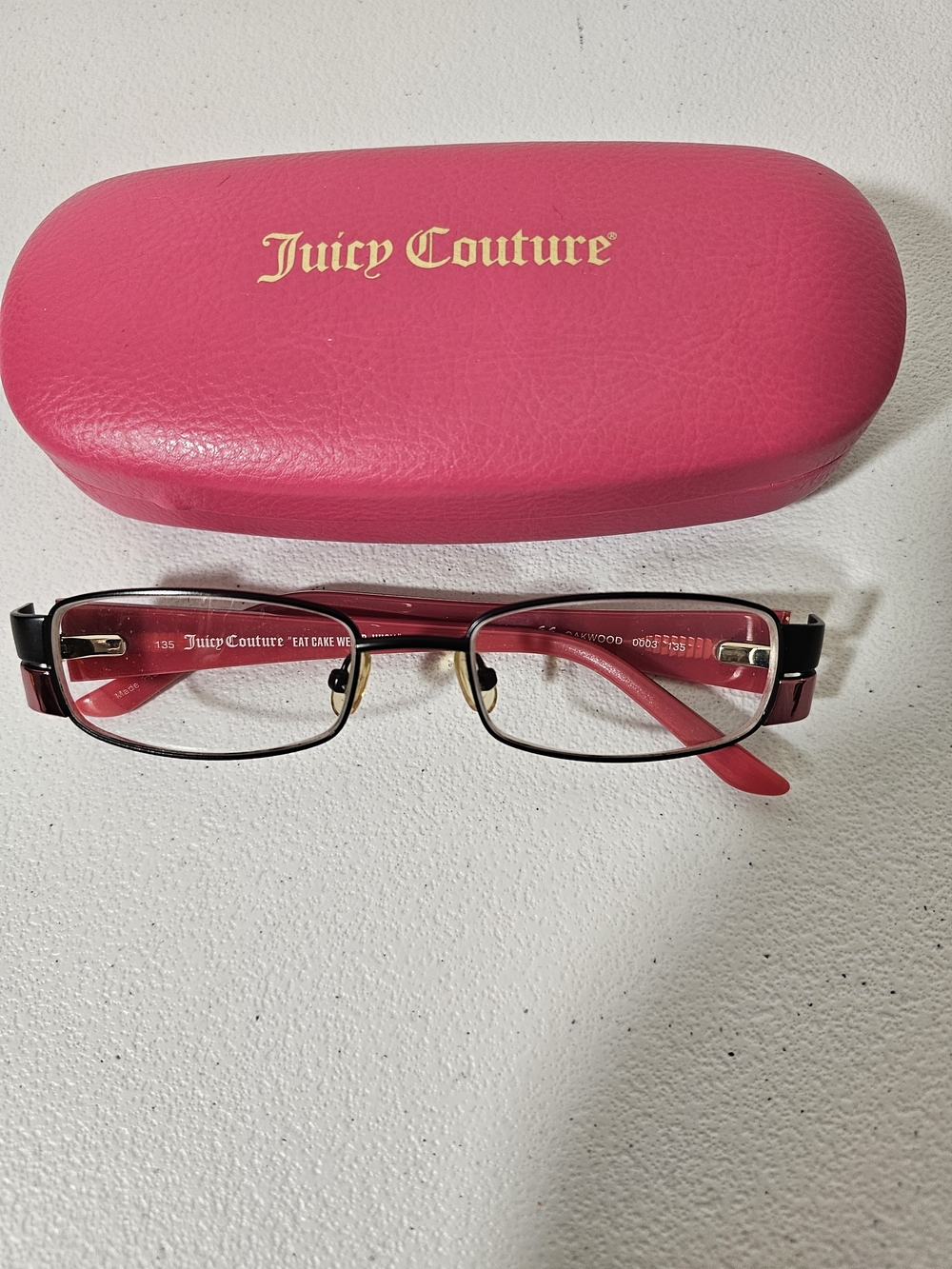 Juicy Couture Pink Women's Eyeglasses with Case